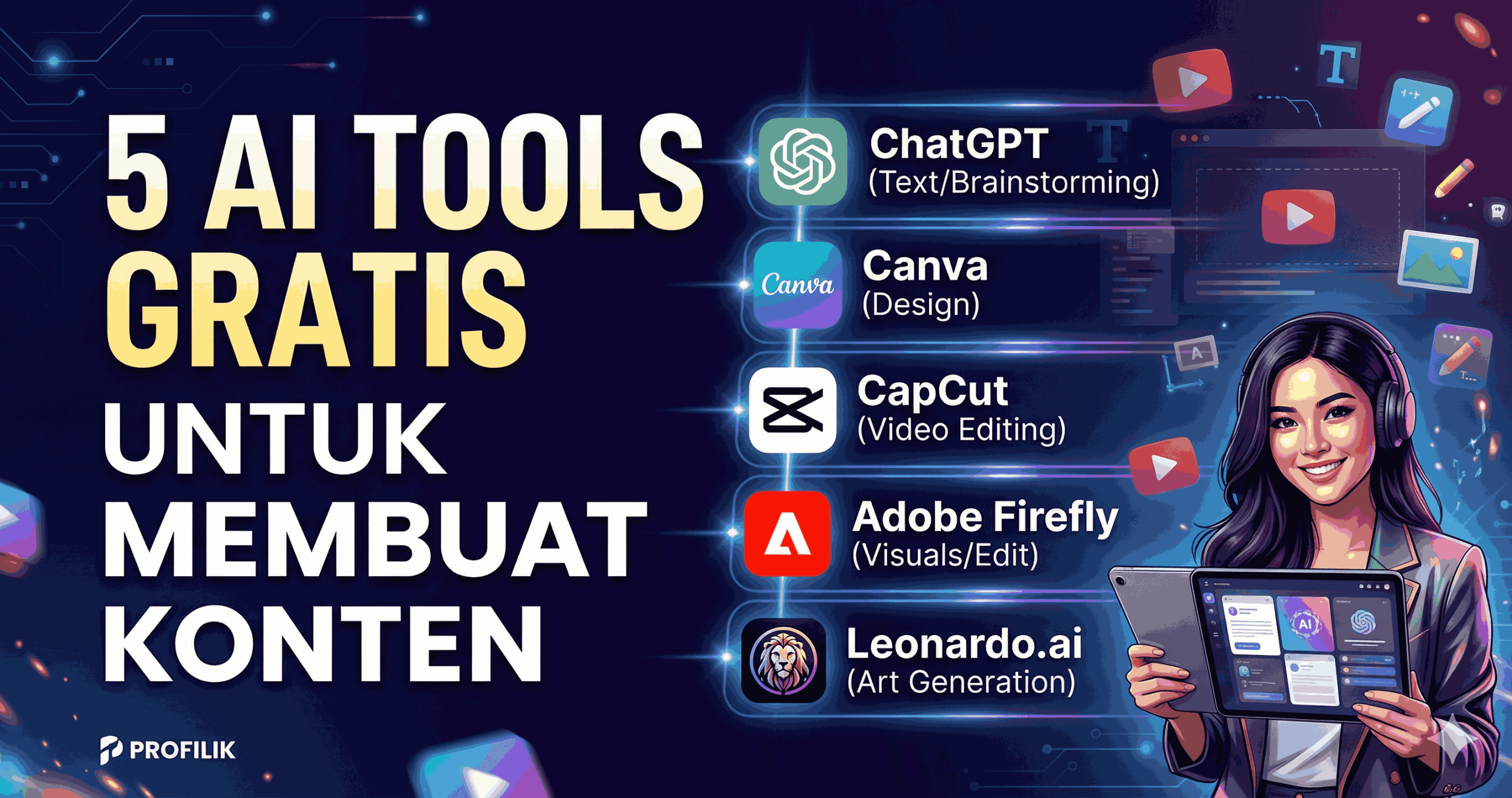 5 AI Tools Gratis untuk Membuat Konten: Revolusi Kreativitas di Era Digital