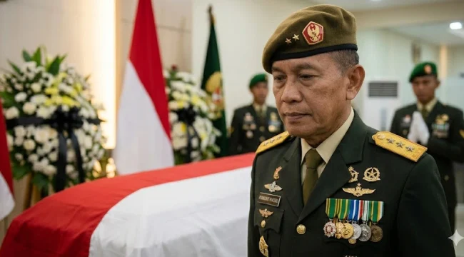 Penghormatan terakhir untuk mantan Menteri Pertahanan Jenderal TNI (Purn) Ryamizard Ryacudu yang wafat pada Minggu (31/5/2026). Rekam jejak dan pengabdian sang jenderal infanteri murni ini membekas kuat dalam sejarah pertahanan Indonesia. (Foto: Dok. Istimewa/Ilustrasi Media)