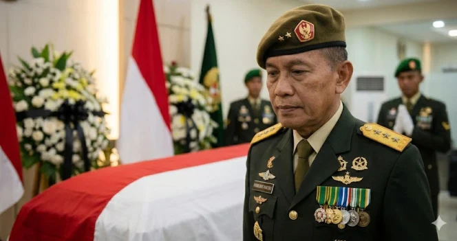 
					Penghormatan terakhir untuk mantan Menteri Pertahanan Jenderal TNI (Purn) Ryamizard Ryacudu yang wafat pada Minggu (31/5/2026). Rekam jejak dan pengabdian sang jenderal infanteri murni ini membekas kuat dalam sejarah pertahanan Indonesia. (Foto: Dok. Istimewa/Ilustrasi Media)