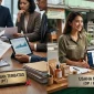Perbandingan infografis visual antara situasi rapat formal direksi perusahaan besar (PT) yang diberi tanda silang merah dengan suasana ceria pelaku usaha mikro mandiri (UMK) yang sedang membuat konten video dan memegang sertifikat WP OP 0,5% dengan tanda centang hijau. (Foto: Dok. Istimewa/Ilustrasi Media)