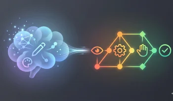 Perbandingan kecerdasan biologis manusia dan kecerdasan buatan dalam jaringan digital. (Foto: Ilustrasi buatan AI 'Gemini AI