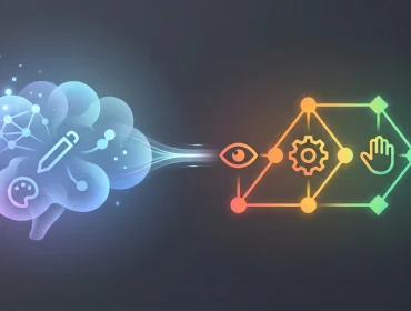 Perbandingan kecerdasan biologis manusia dan kecerdasan buatan dalam jaringan digital. (Foto: Ilustrasi buatan AI 'Gemini AI