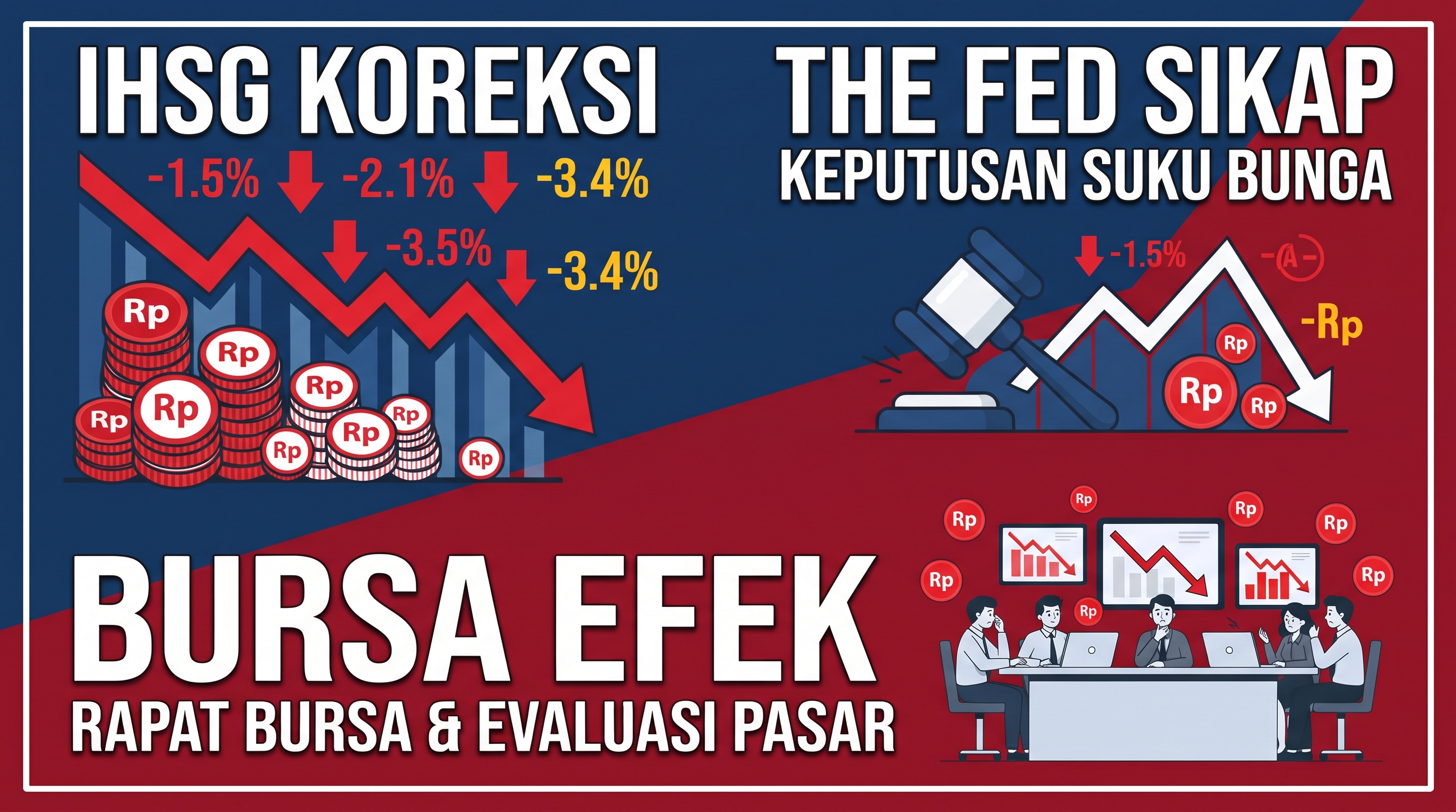 IHSG rawan terkoreksi di tengah bayang-bayang kebijakan suku bunga The Fed dan agenda penting RUPSLB BEI. Bagaimana proyeksi pergerakan pasar saham selanjutnya? Simak ulasan lengkapnya!